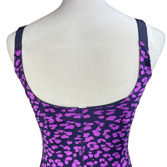 Lululemon Barre None Purple Cheetah Print Built-in Bra Straps Workout Tank Top - Picture 5 of 10